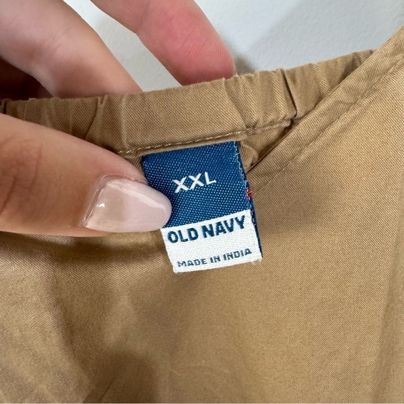 Old Navy Brown V Neck Midi Dress Neutral Casual Summer Flowy Beach Boho - Picture 6 of 6